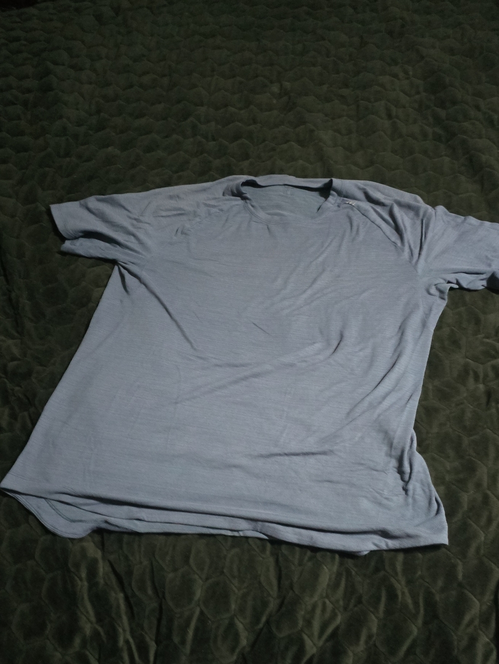 lululemon athletica Light Blue Men's Short Sleeve Crew Tee